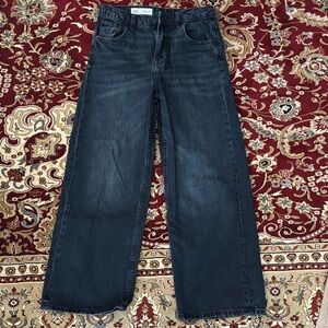 Zara Girl’s Dark Wash Wide Leg Jeans